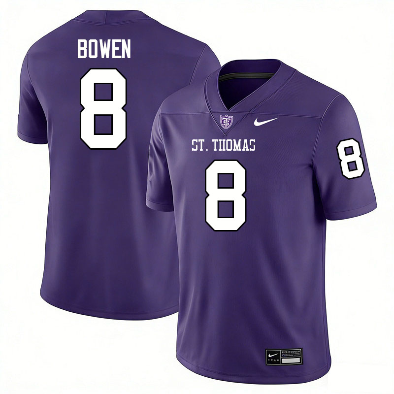 St. Thomas-Minnesota Tommies #8 Patrick Bowen College Football Jerseys,Uniforms-Purple